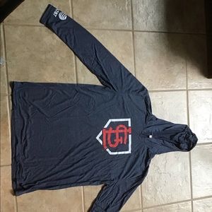 St Louis Cardinals hooded knit shirt